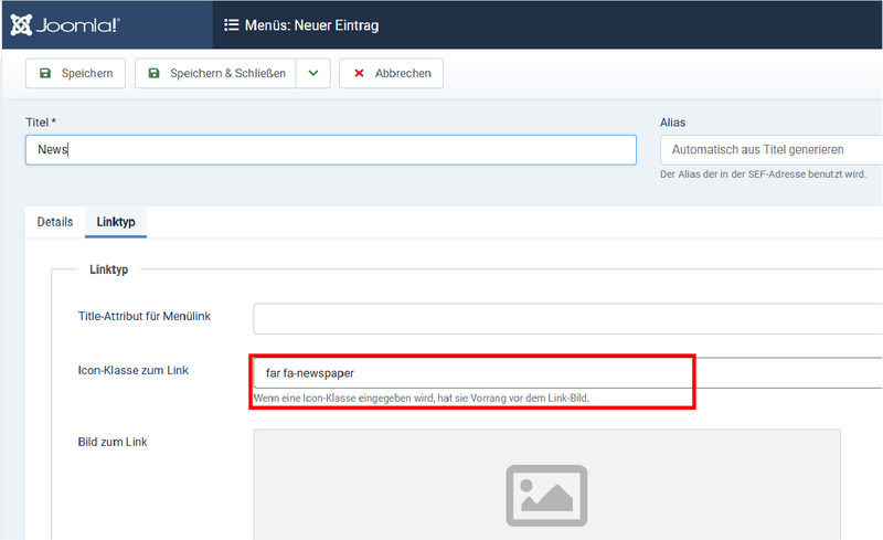 Icon-Klasse ausfüllen